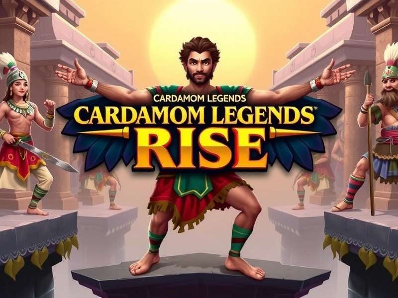 Cardamom Legends Rise game banner featuring Indian warriors